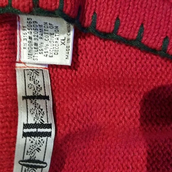 Christmas vest button down front EUC sz XL - Picture 5 of 6